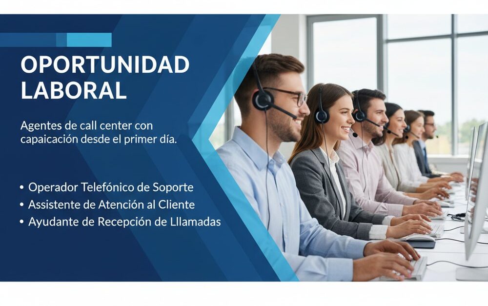 Lee más sobre el artículo Agentes de call center con capacitación pagada desde el primer día