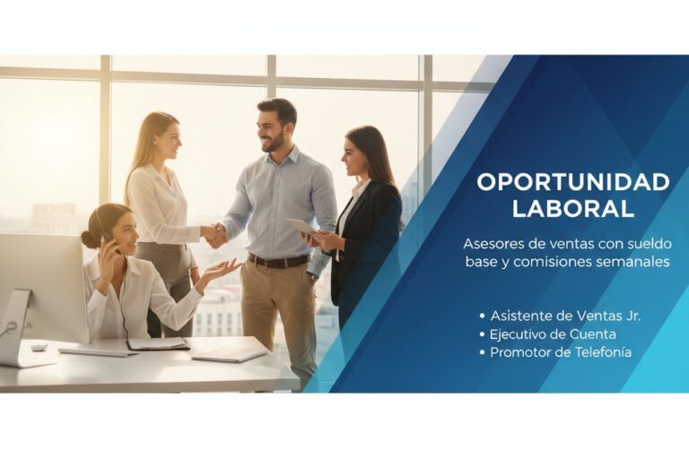 Lee más sobre el artículo Asesores de ventas con sueldo base y comisiones semanales