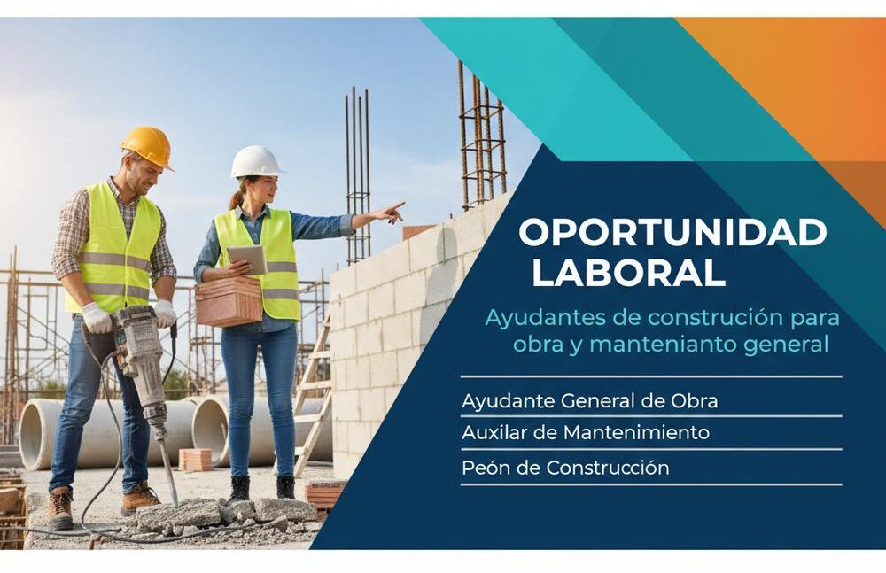 Lee más sobre el artículo Ayudantes de construcción para obra y mantenimiento general