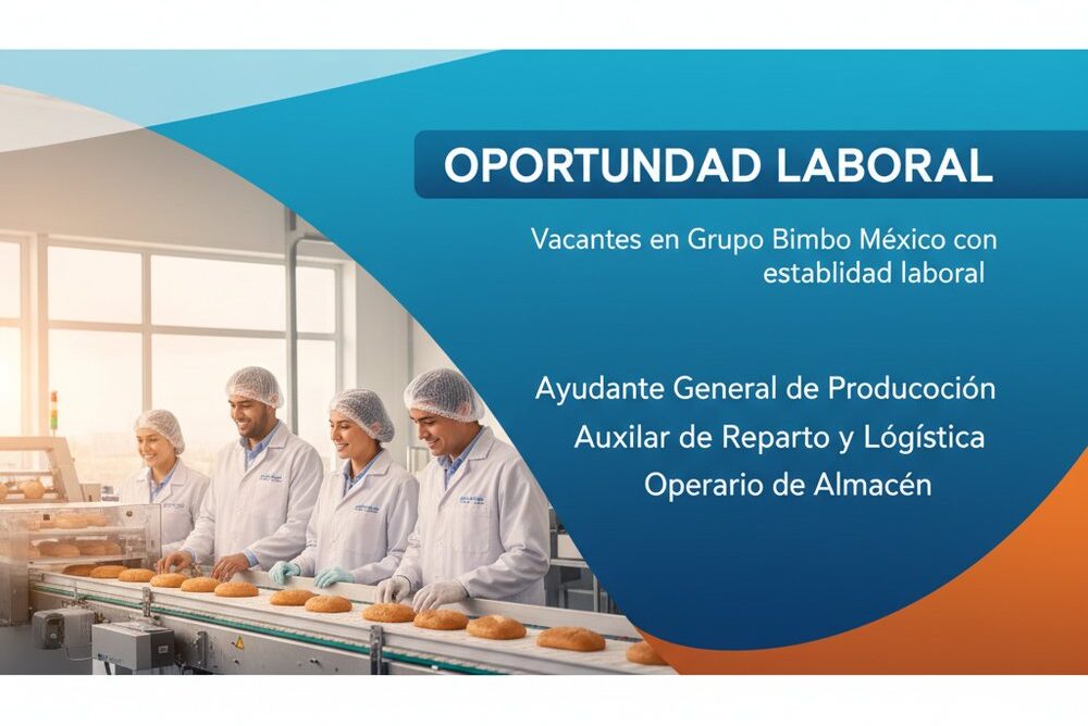 Vacantes en Grupo Bimbo México con estabilidad laboral