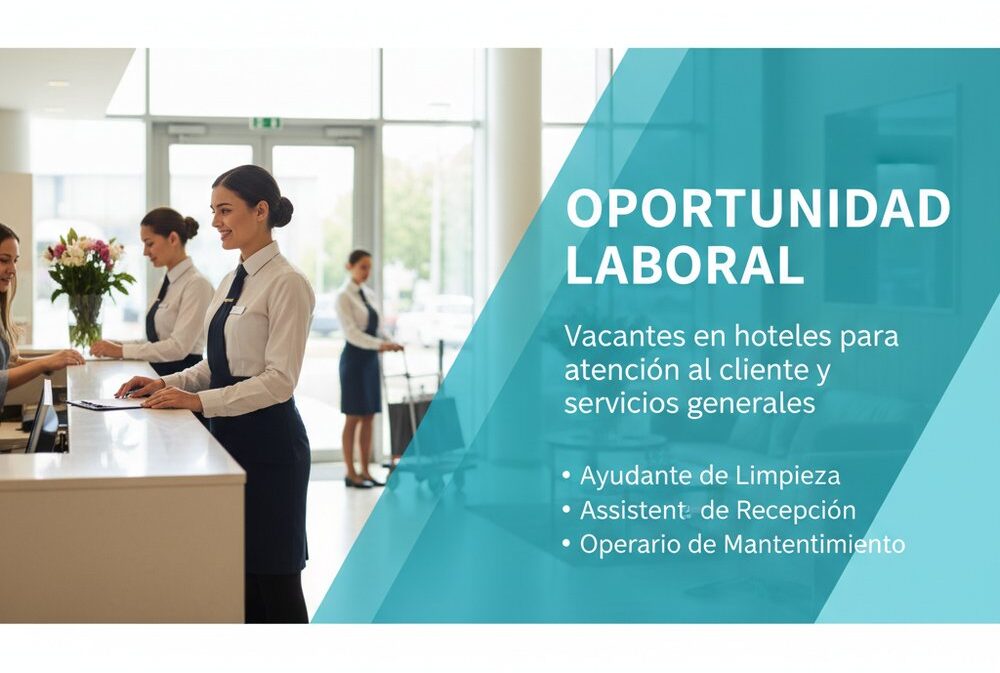 Lee más sobre el artículo Vacantes en hoteles para atención al cliente y servicios generales